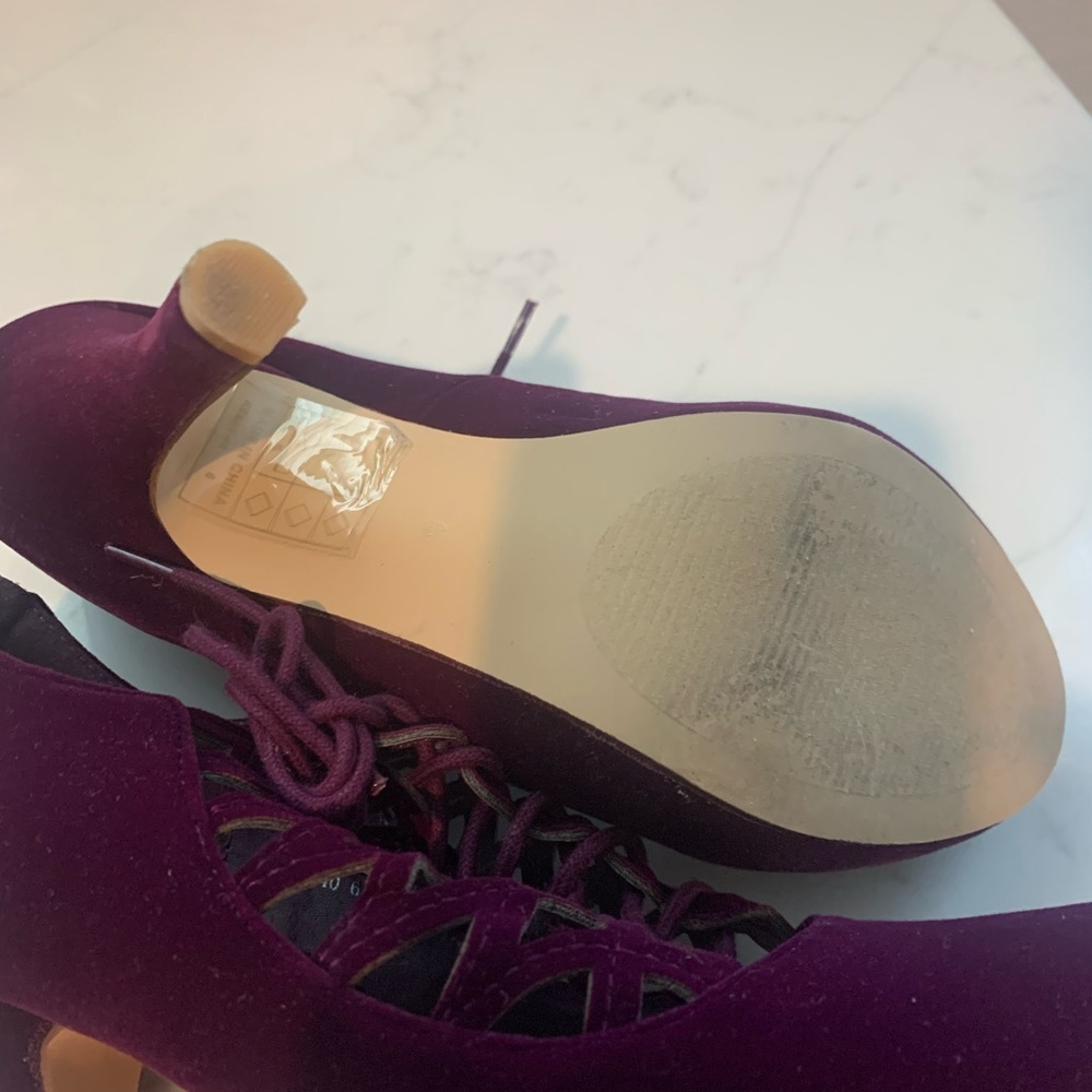 4 inch purple velvet herls $12